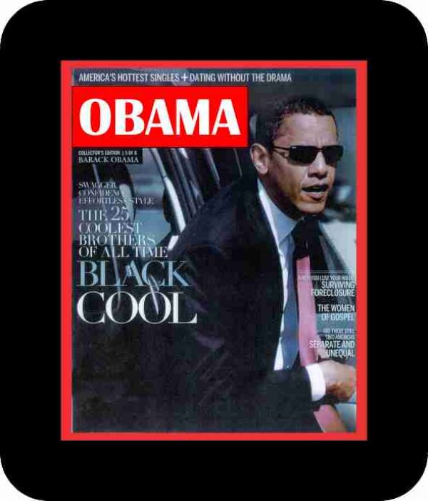 President Barack Obama, Black Cool Black Art Mousepad